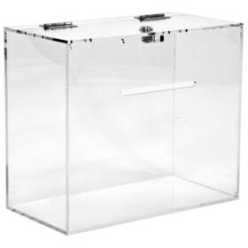 Kingdom 732388325009 Kaccwmclear Acrylic Donation Box With Lock - Secure And Transparent