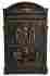 Kingsokijop3182 Kingso Retro Outside Wall Mount Post Mailbox Lockable Secure Letterbox Bronze