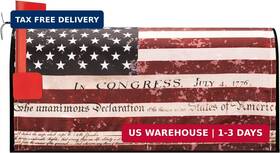 Kioytlik 756499157243 American Eagle Flag Welcome Magnetic Mailbox Cover 7.4 July Fourth Festival Cour