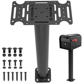 B0f5457gqv Komohom 43 Inch Black In-ground Mailbox Post With Mounting Bracket - Durable And Stable