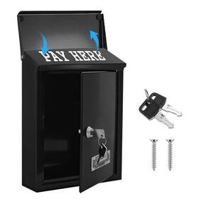 Tae0069 Kuabiz Large Metal Donation Box 11.8 X 8.5 2.8 Inch Collection Safe Suggestion