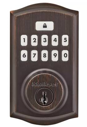 9260 Kwikset 883351859486 Smartcode 260 Venetian Bronze Electronic Deadbolt