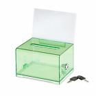 Ky7byzey6k Adiroffice Acrylic Donation Ballot Box Lock Crystal Green 819598022925