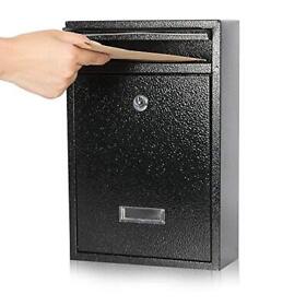 Kyodoled Key Lock Mail Boxes Outdoor Locking Wall Mount Mailbox Security Dro