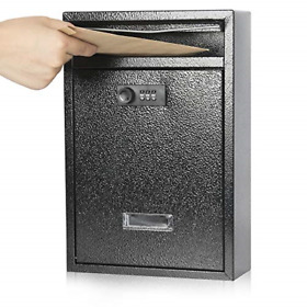 Kyodoled Locking Wall Mount Mailbox Mail Boxes Outdoor With Combination Lock
