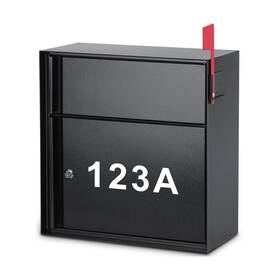 P0287 Kyodoled Locking Mailbox Wall Mounted With Mail Flag And Number Stickers Lar