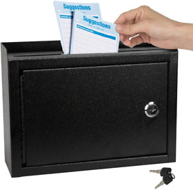 Kyodoled Suggestion Box With Lock Locking Mailbox Key Drop Wall Mounted