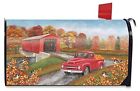 L00510 Briarwood Lane Autumn Bridge Large Mailbox Cover Fall 818138029202