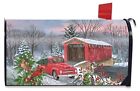 L00520 Briarwood Lane Winter Covered Bridge Seasonal Large Mailbox 818138022272