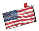 L00590 Briarwood Lane American Flag Waving Large Mailbox Cover 818138024382