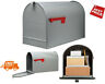 L2aqyfbmz4 Gibraltar Post Mount Mailbox Extra Large Postal Storage Box Gray
