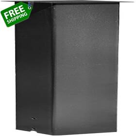 La Vane 313037490479 43 Inch Metal Mailbox Post Kit Lavane Black Powder-coated Steel Stand Heavy Dut