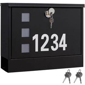Land Voi 796042690360 Locking Mailbox Wall Mounted Metal Postbox With Three Sets Of Mail Box Numbe