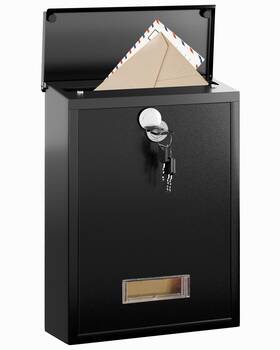 Amb32b Land Voi Locking Wall-mount Mailbox For Outside With 4 Keys Galvanized Steel Rustpro