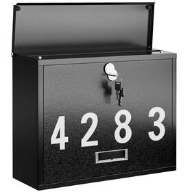 Amb33b Land Voi Locking Wall-mount Mailbox For Outside With 4 Keys Galvanized Steel Rustpro