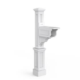 La2621736 Lawnitator 5810w 6-1/2 Width White Polyethylene Dover Mailbox Post