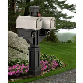 La2621737 Lawnitator 5811b Rockport Double Mailbox Post- Black