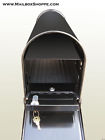 Lb-2 Mailbox Shoppe Lockbox Locking Mail Box Insert Prevents Theft Steel Black New