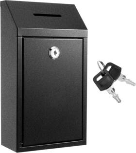 Am553520 Lemecima 1 Metal Donation Box Collection Suggestion With Lock Wall Mounted Mailbox