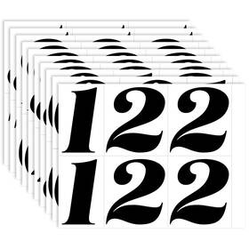 Lesoon Lsns-40in-60bw Self Adhesive House Numbers - Black Vinyl Die Cut And 4 Inch 60