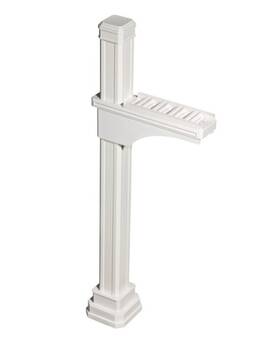 135737 Liberty Outdoor 56 Inch Mailbox Post Square White #135737 New In Box