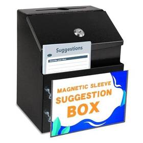 Linsiron 737655663617 Magnetic Suggestion Box With Sleeve The