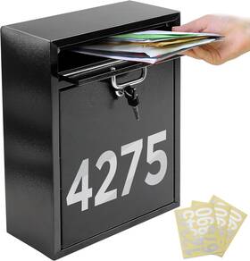 Lkmx001 Litguru Locking Mailbox - Wall Mount For Outside With Lock 3 Sets Of Nu
