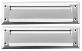 Litlheim 090058190252 Solid Steel Satin Color With Spring Flap Mail Slot Fits To Most Doors Outer
