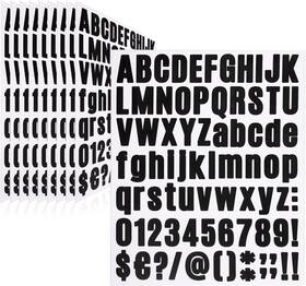 Hxytz03270 Llewyn 810 Pieces 10 Sheets Letter Stickers Self Adhesive Vinyl 1 Inch Black