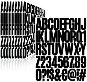 Hxytz0336 Llewyn 500 Pieces 10 Sheets Letter Stickers Self Adhesive Vinyl 2 Inch Black