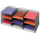 9430bl Lliterature Compartments Onyx Blac Safco Steel 12 Mesh Sorter