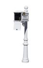 Lml-804-wh Qualarc Lewiston Rust Free Cast Aluminum Locking Mailbox System Post