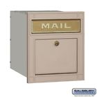 4145p-bge Locking Mailbox Door Aluminum Beige-mailbox Cast Column Plain -