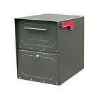 Ojz-6200z-10 Locking Mail Slot Post Security Bronze Mount Mailbox Steel Galvanized Oasis