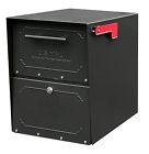 6200b-10 Locking Mailbox Black Oasis Mount Mailboxes Slot Post Architectural