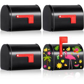 If-lounsweer-1536 Lounsweer 4 Pcs Mini Tinplate Mailbox Toy Small With Raised Signal Flags Po
