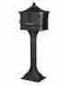 Lped0000b Solar Group Pedestal Mailbox Black Postal Box Large Heavy Duty Free Standing Post New