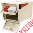 Lsm-466 Locking Security Mailbox Mail Box Lock Secure Steel Post Large White Mount Theft