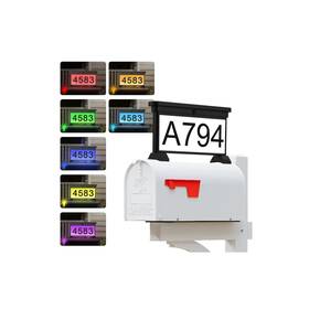 Dc123 Lumizen Solar Mailbox Numbers Double 5.9 X 10.9 Inch Black Rgbw