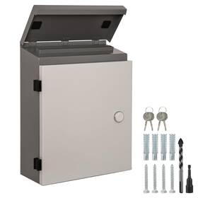 Lykcvihbx 016392107852 Wall Mounted Metal Mailbox Outdoor Security Locking Suggestion Box Fundrais