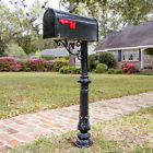 M-72 Vandalet Black Mailbox High Gloss Steel With Post Included