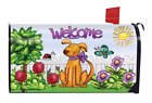 M00023 Briarwood Lane Dog Welcome Spring Magnetic Mailbox Cover 814212023128