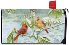 M00097 Briarwood Lane Winter Birds Magnetic Mailbox Cover Cardinals 814212025368
