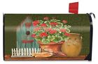 M00423 Briarwood Lane Summer Mailbox Cover Potted Geraniums Floral 814212029410
