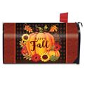 M00504 Briarwood Lane Happy Fall Pumpkin Magnetic Mailbox Cover Floral Autumn