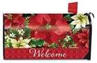 M00512 Briarwood Lane Poinsettia Welcome Christmas Mailbox Cover Floral 696397851044