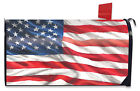 M00590 Briarwood Lane American Flag Waving Patriotic Magnetic Mailbox 818138024375