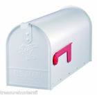 Magazines Rural Standard Us Letters Mail Galvanized White Steel Mailbox