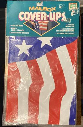 Magnet Works Ltd 008759001903 Vintage American Usa Flag Mailbox Cover - 90s Magnetic Vinyl Mail Box Wrap Nos