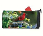 Magnet Works Mailwraps Cardinal Perch Bird Original Magnetic Mailbox Wrap Cover 843259085325